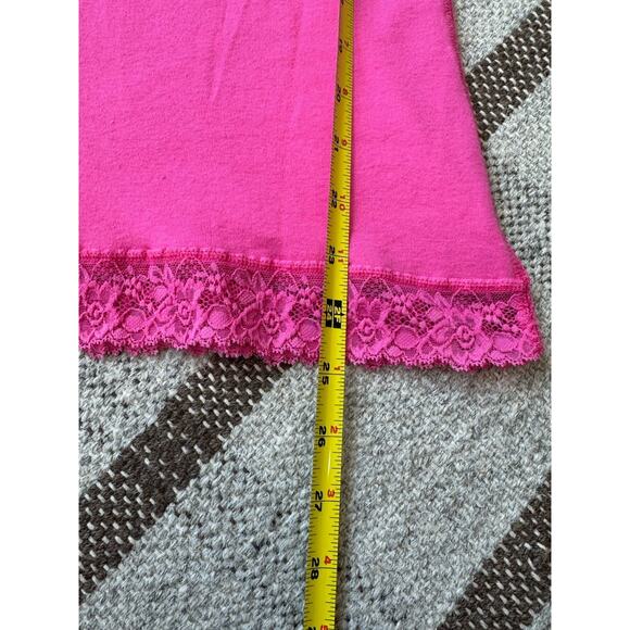Abercrombie And Fitch Y2K Lace Camisole Tank Top Hot Pink Large V Neck - Picture 9 of 9